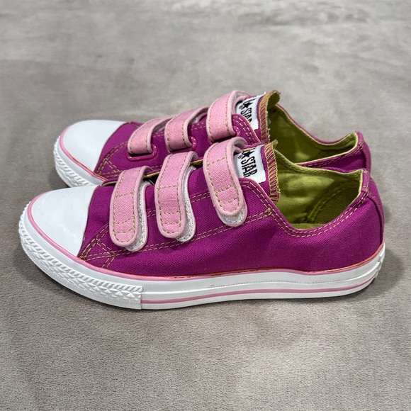 Converse Fuchsia and Light Pink Kids Sneakers - Picture 1 of 9